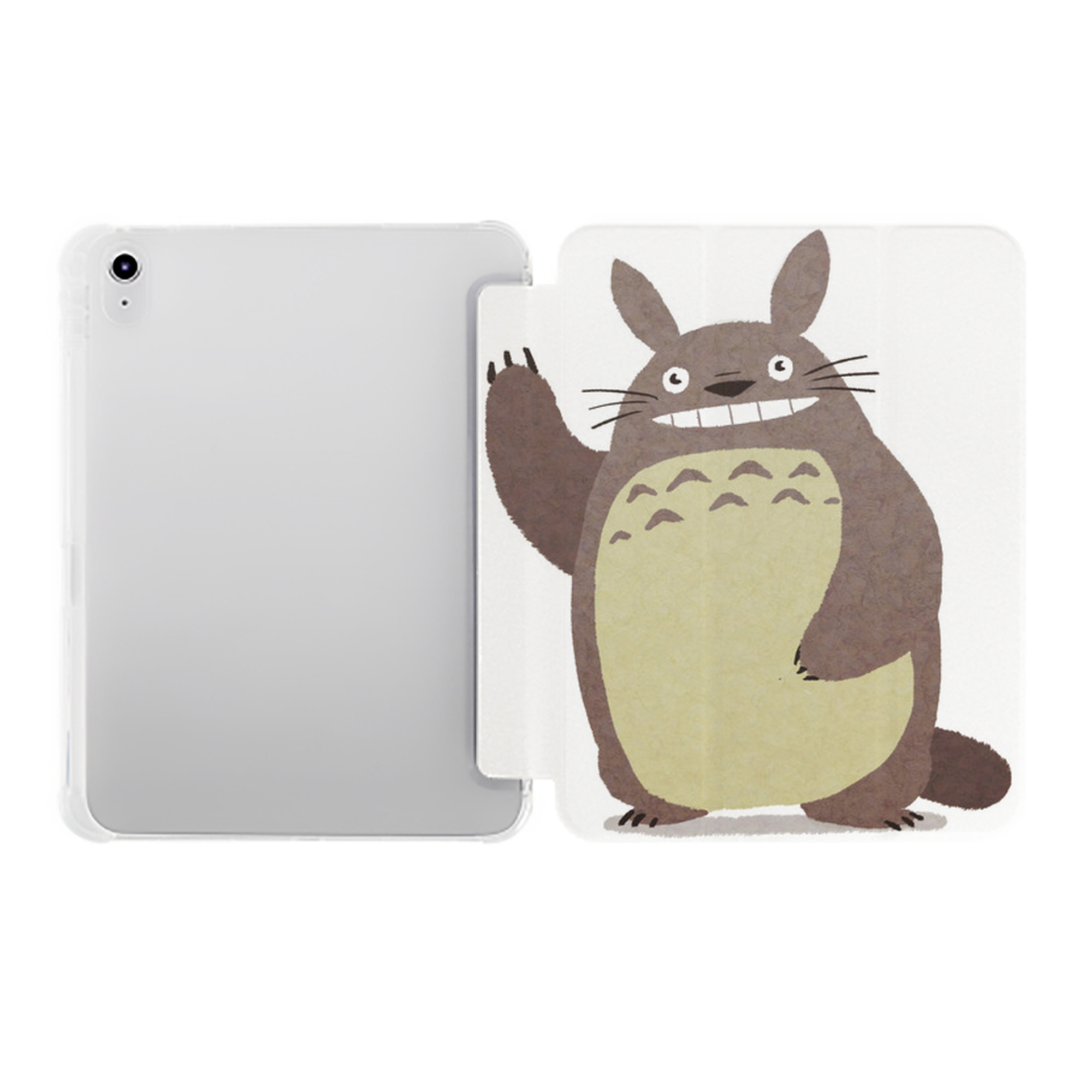 （画像用） となりのトトロ 草壁メイ 草壁サツキ My Neighbor Totoro Satsuki Kusakabe Mei Kusakabe IPad ケース ペン収納付き 三つ折りスタンド PUレザー×シリコン 対応機種9.5/10.5/10.9インチ